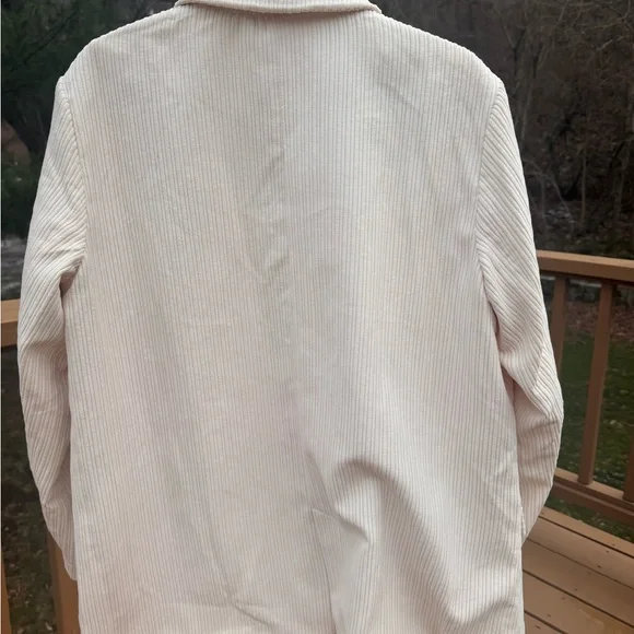And Now This Women's Corduroy Cream Color 2 Button Blazer With Pockets Size XL - Picture 8 of 12